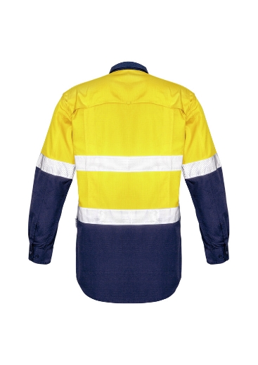 Picture of Syzmik, Mens Rugged Cooling Taped Hi Vis Spliced Shirt